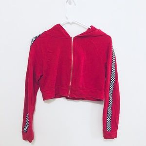 Red Race Car Jacket Crop